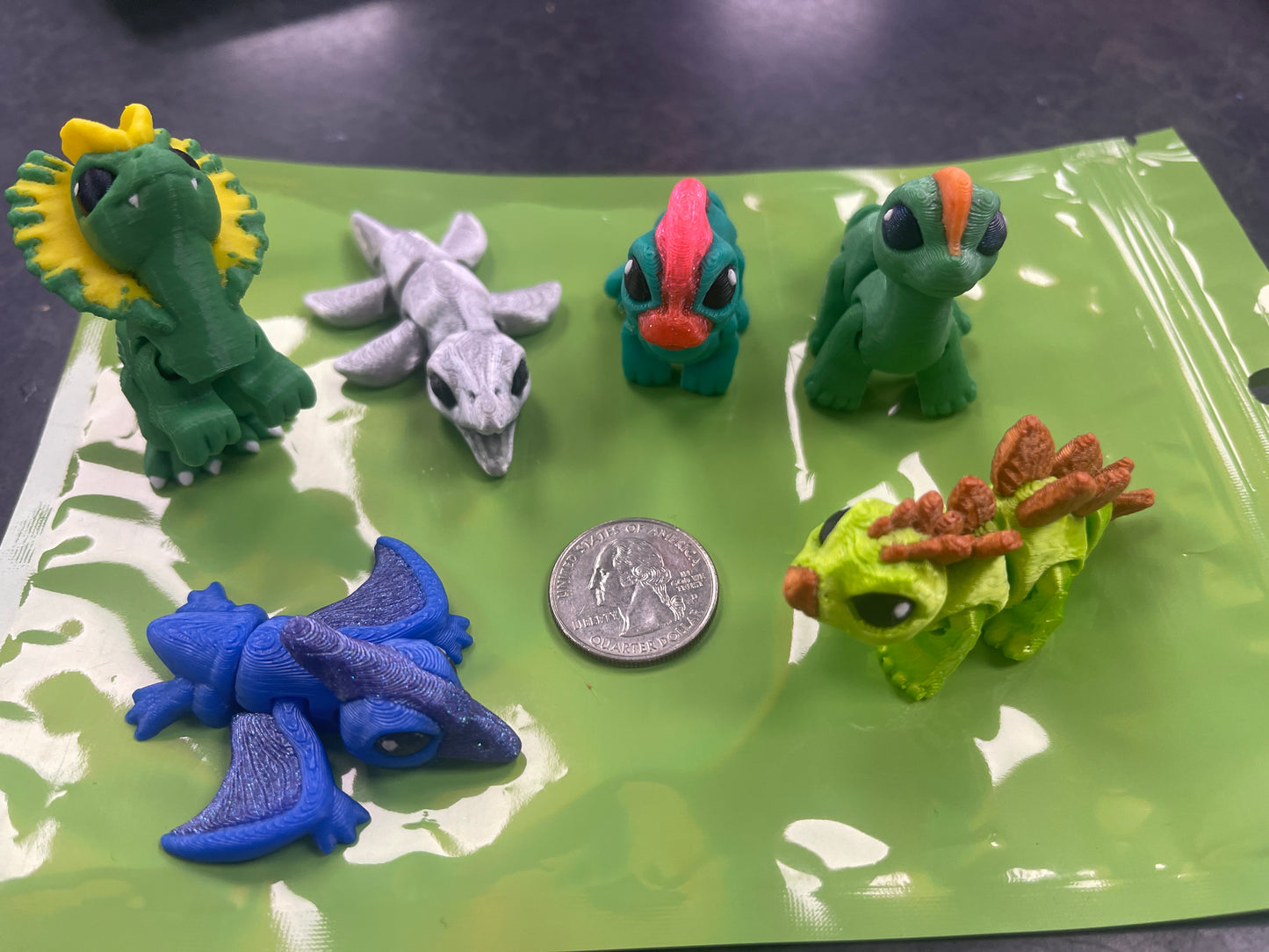 🦖 Cinderwing 3D Mini Dino Pack – Set of 6