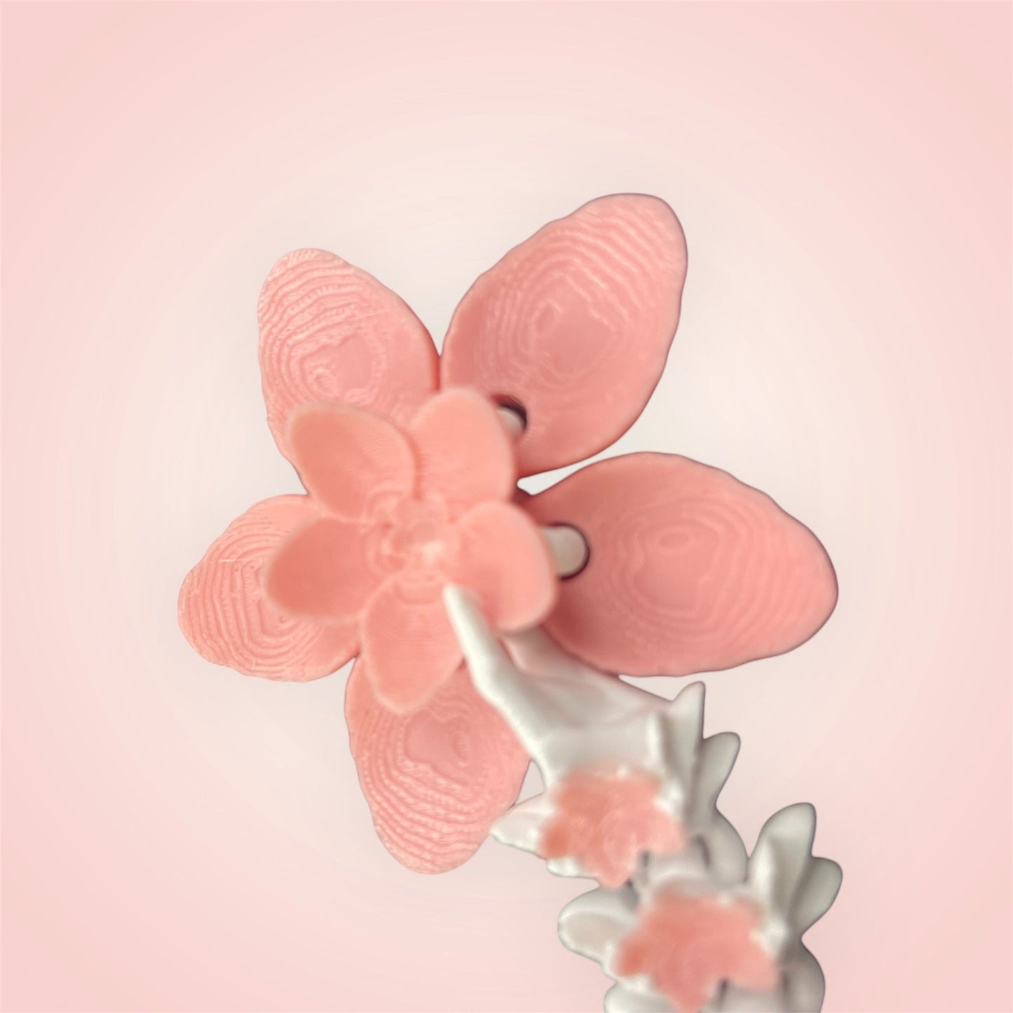 1 Layer At A time Baby Cherry Blossom Dragon figurine with pink pearlescent scales and sakura-inspired wings.
