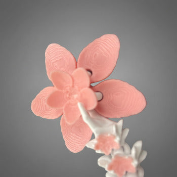 1 Layer At A time Baby Cherry Blossom Dragon figurine with pink pearlescent scales and sakura-inspired wings.