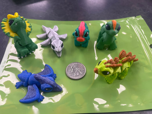 🦖 Cinderwing 3D Mini Dino Pack – Set of 6