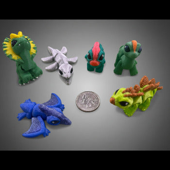 🦖 Cinderwing 3D Mini Dino Pack – Set of 6