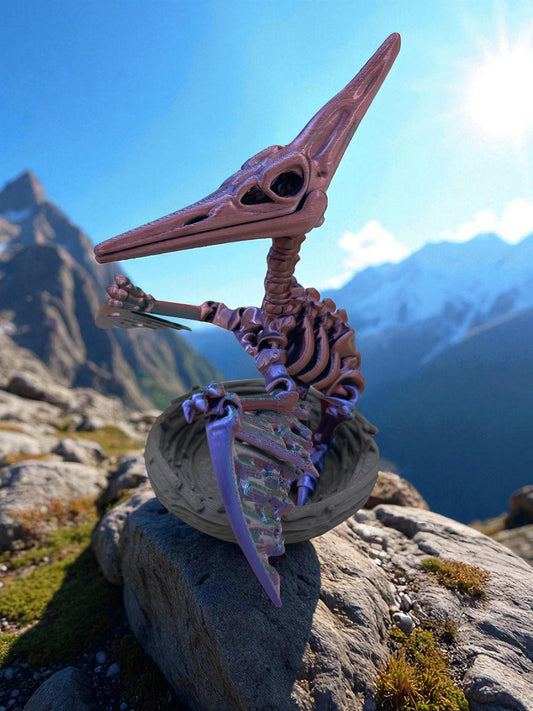 Skeleton Pteranodon with Nest Stand