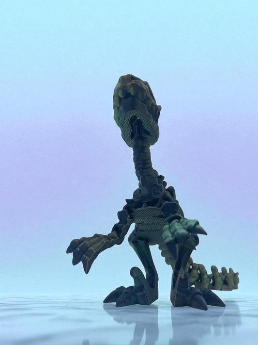 Skeleton Raptor with Stand