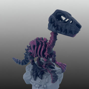 Skeleton Raptor with Stand